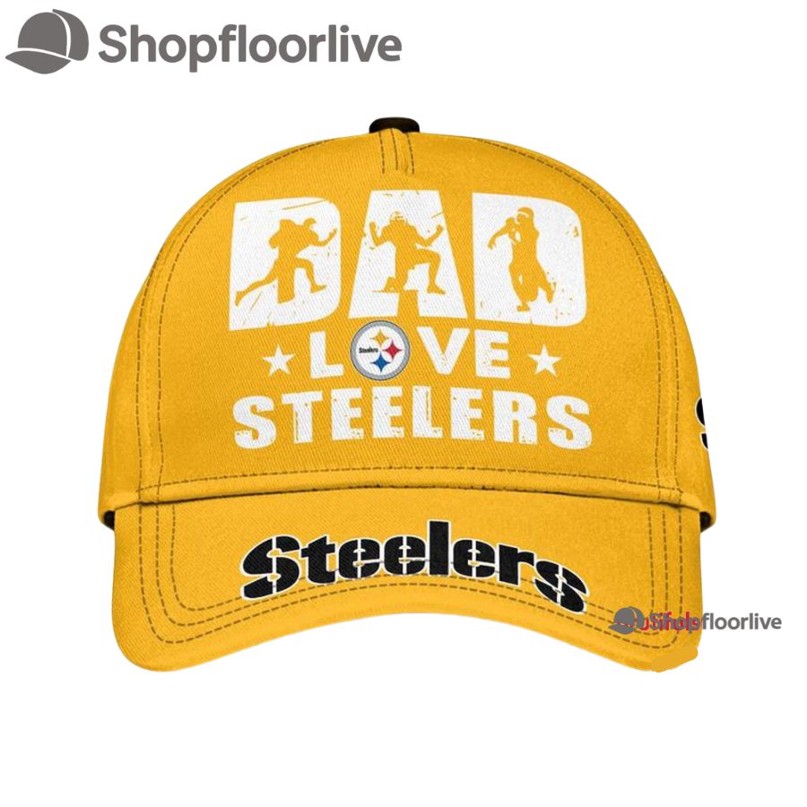 NFL Pittsburgh Steelers Dad Love Best Fatherâ€™s Day Baseball Cap