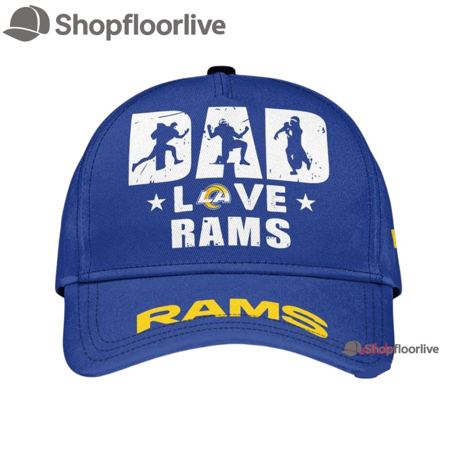 NFL Los Angeles Rams Dad Love Best Fatherâ€™s Day Baseball Cap
