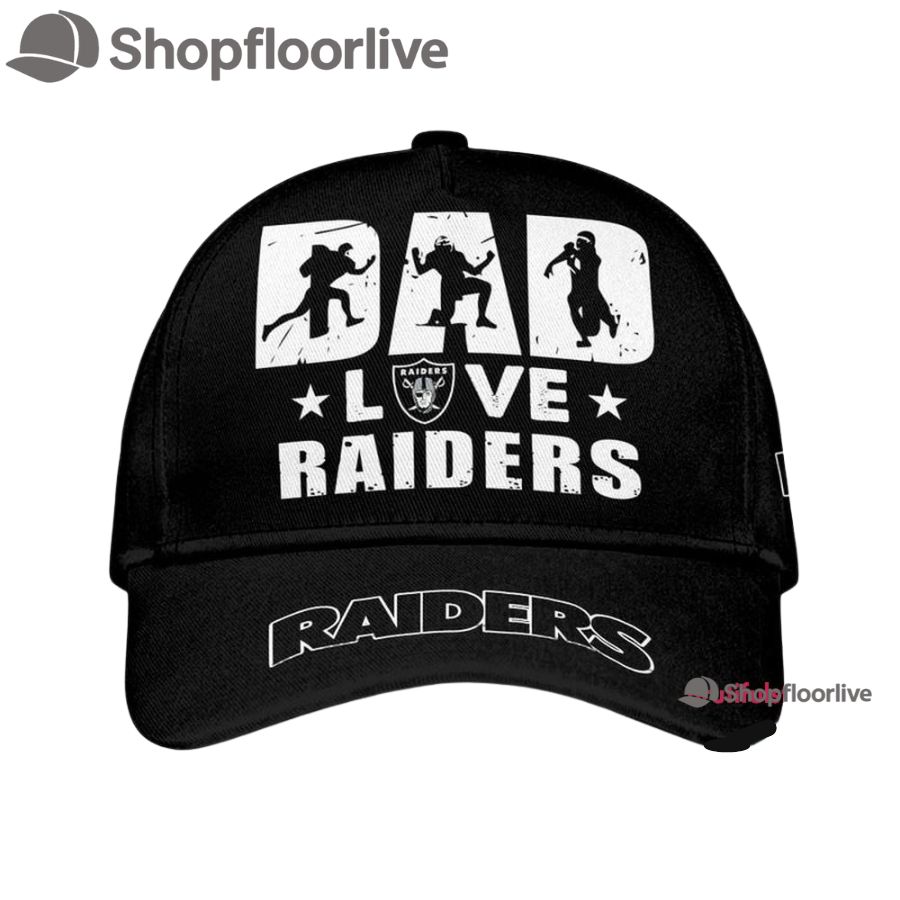 NFL Las Vegas Raiders Dad Love Best Fatherâ€™s Day Baseball Cap