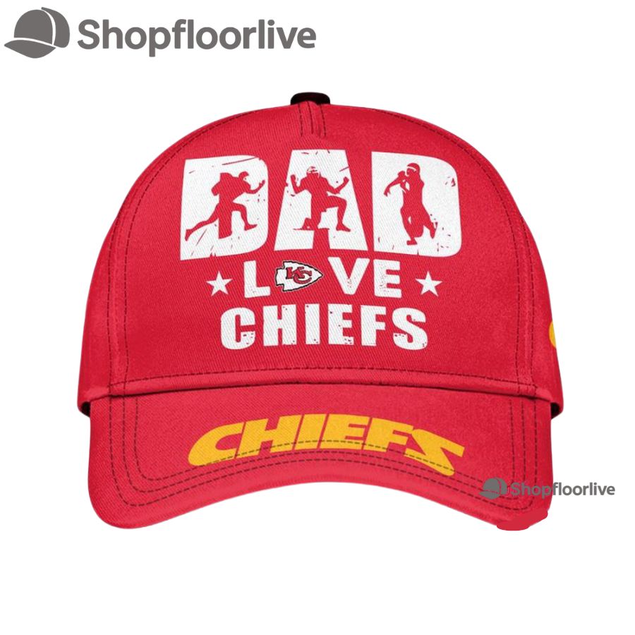 NFL Kansas City Chiefs Dad Love Best Fatherâ€™s Day Baseball Cap