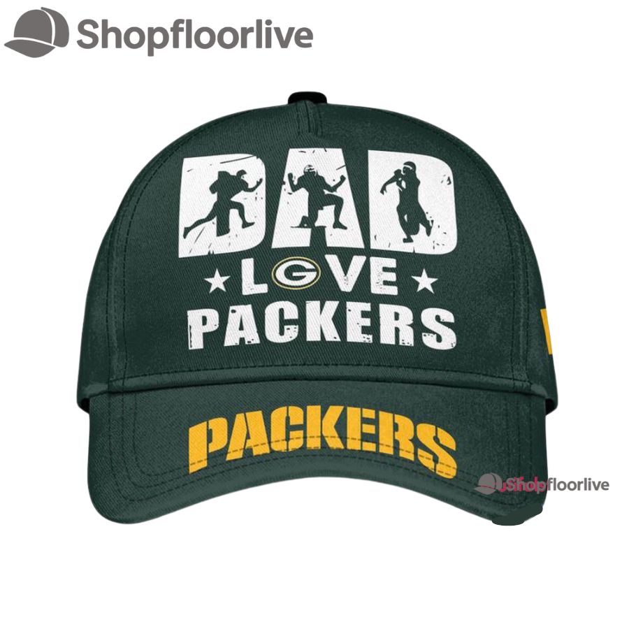 NFL Green Bay Packers Dad Love Best Fatherâ€™s Day Baseball Cap