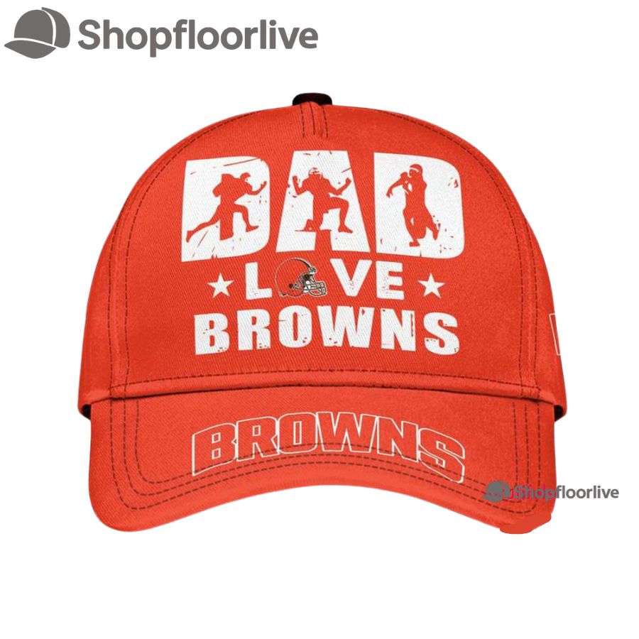 NFL Cleveland Browns Dad Love Best Fatherâ€™s Day Baseball Cap
