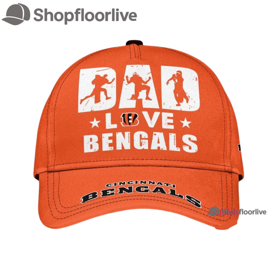 NFL Cincinnati Bengals Dad Love Best Fatherâ€™s Day Baseball Cap