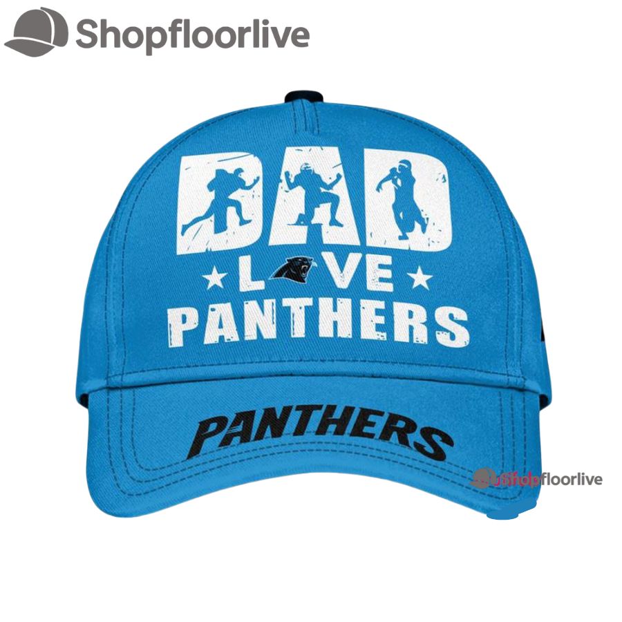 NFL Carolina Panthers Dad Love Best Fatherâ€™s Day Baseball Cap