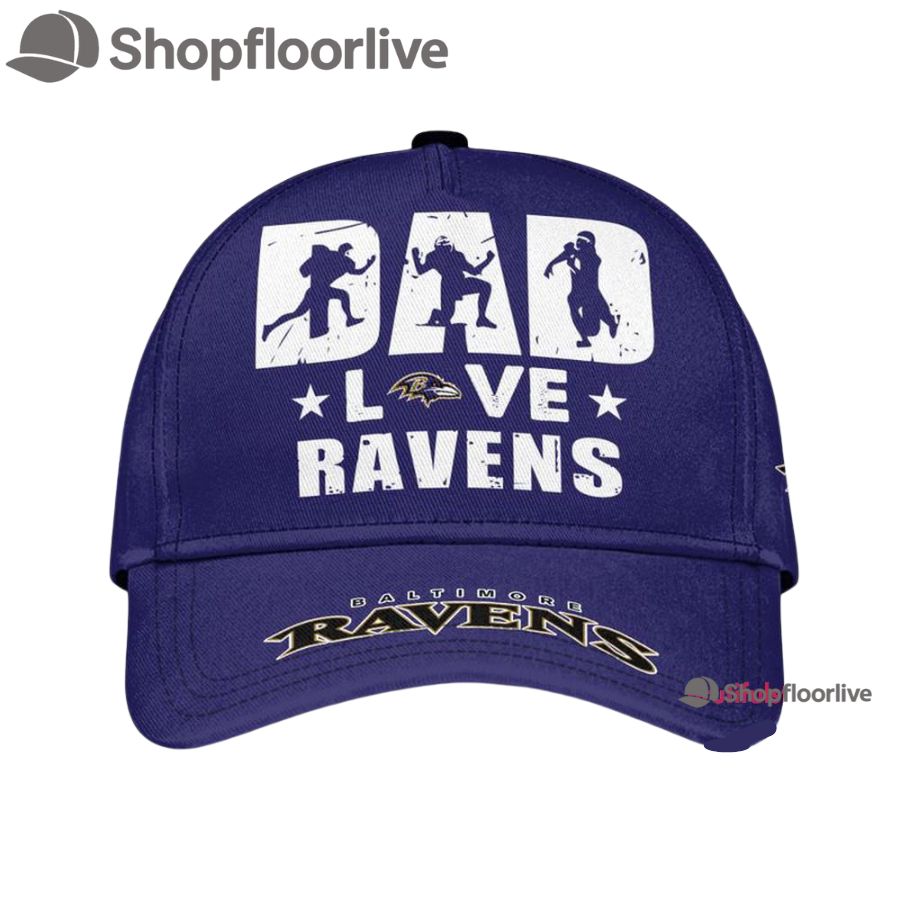 NFL Baltimore Ravens Dad Love Best Fatherâ€™s Day Baseball Cap