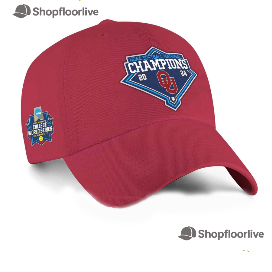 Oklahoma Sooners Four Peat 2024 NCAA Softball Womenâ€™s College World Series Champions Cap