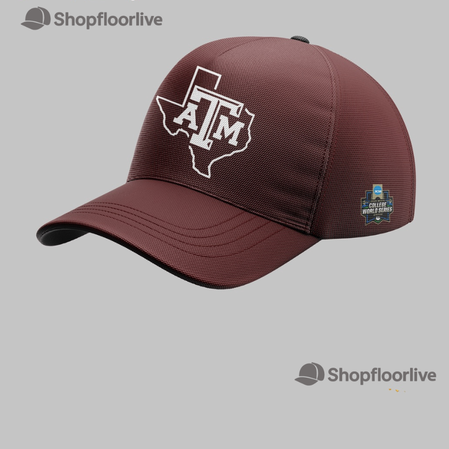 Texas A&M NCAA 2024 Menâ€™s College Word Series Omaha Champions Baseball Cap