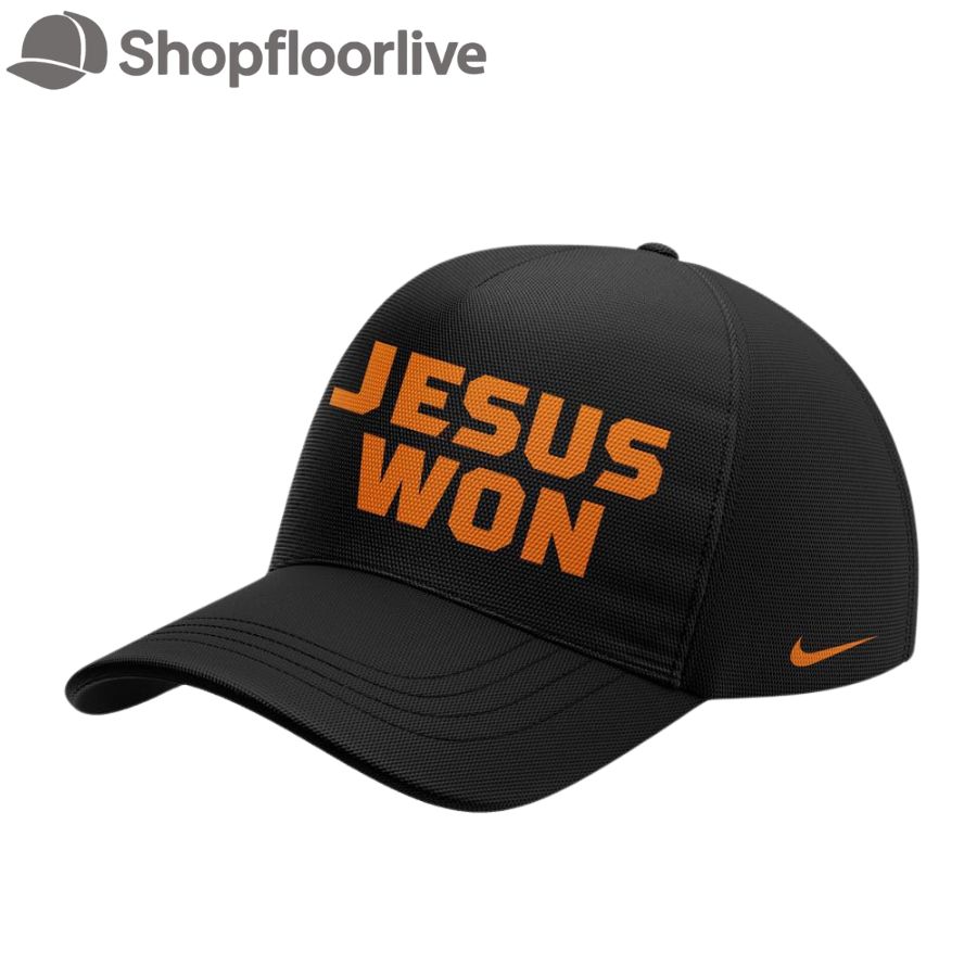 Tennessee Volunteers Baseball JESUS WON Black Cap