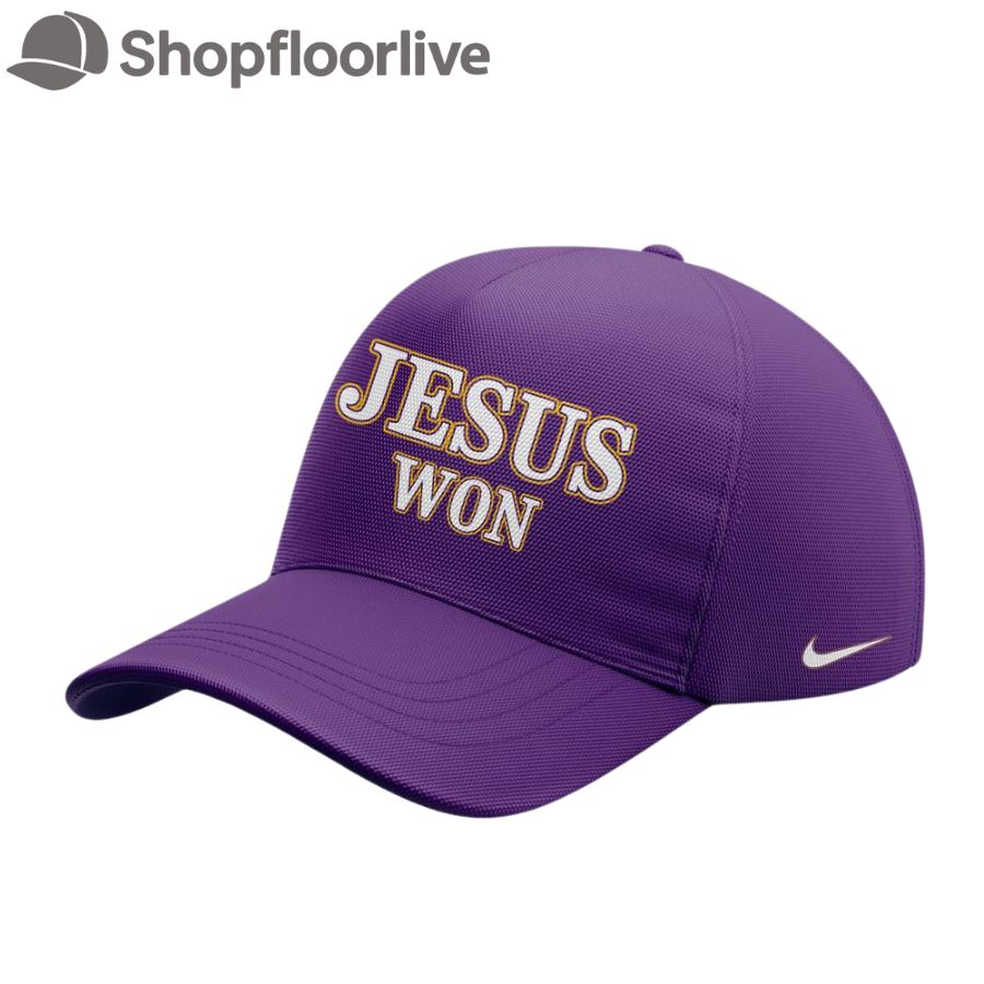 LSU Tigers JESUS WON Purple Cap