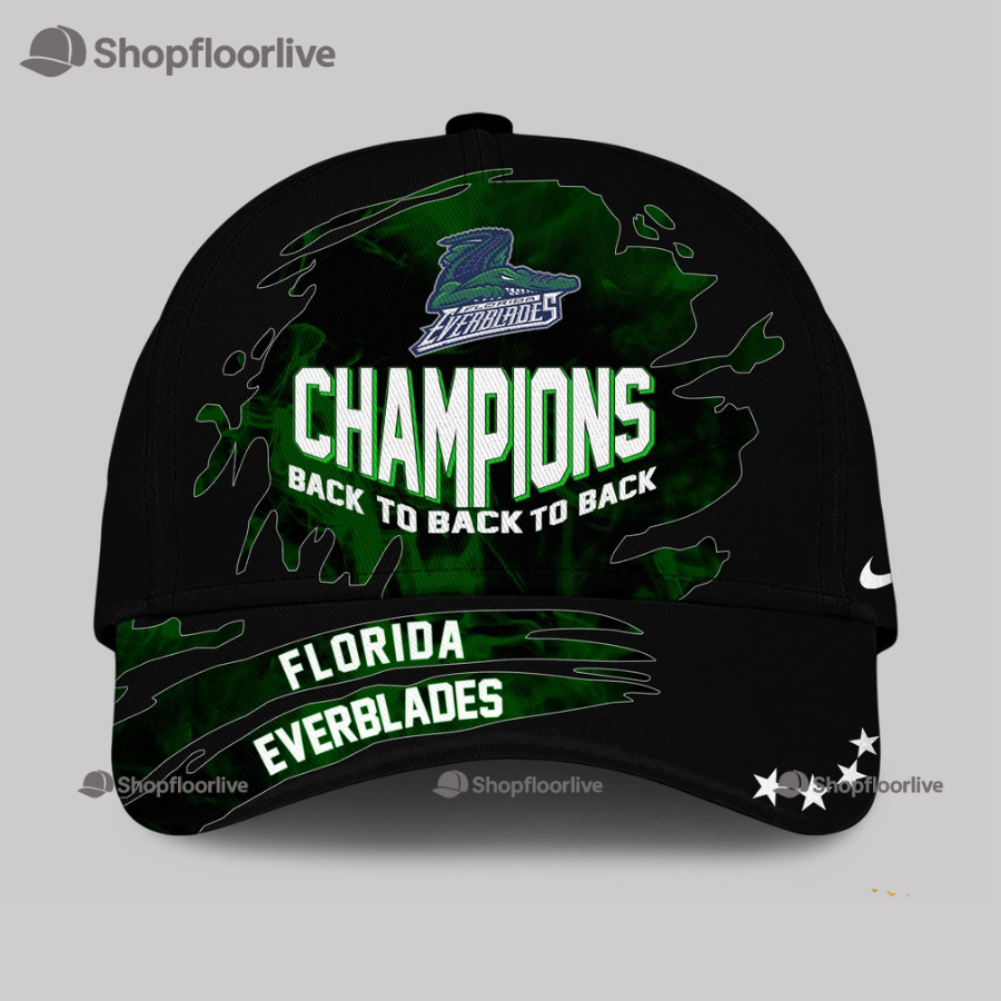 Florida Everblades 2024 Kelly Cup Back To Back Champions Cap
