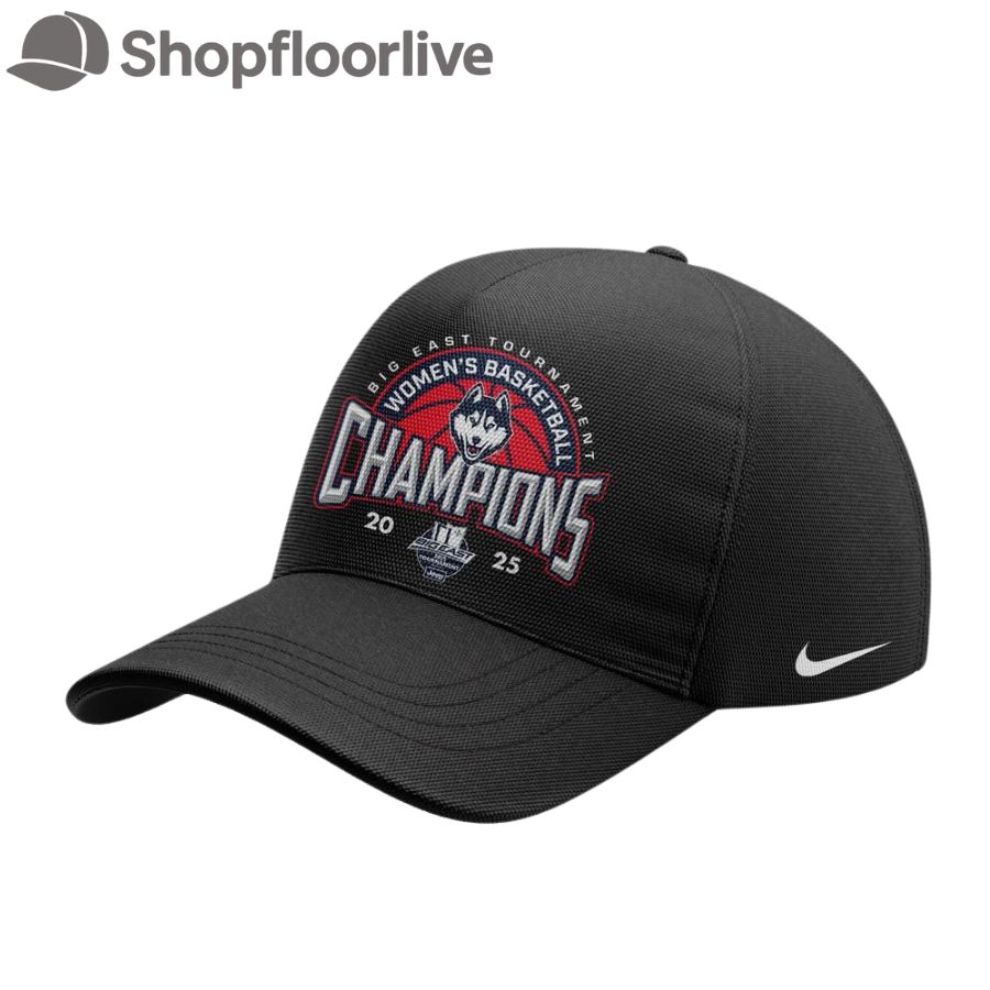 UConn Huskies Womenâ€™s Basketball 2025 Big East Tournament Champions Cap Hats