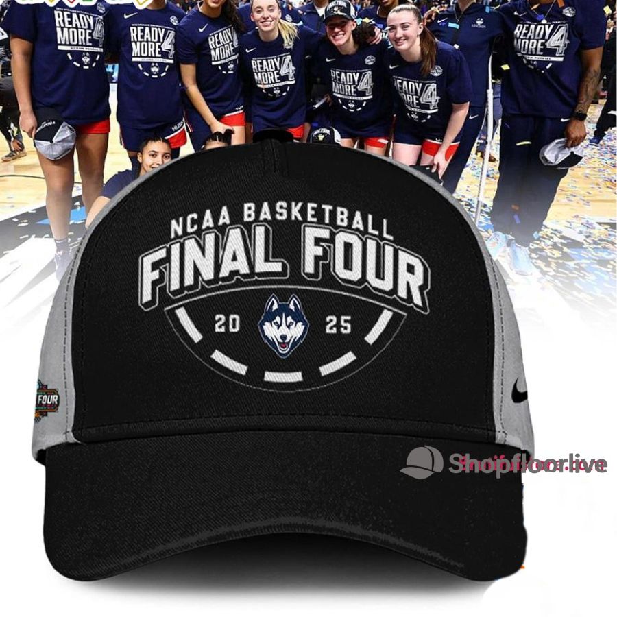 UConn Huskies 2025 NCAA Womenâ€™s Basketball Tournament March Madness Final Four Regional Champions Locker Room Cap