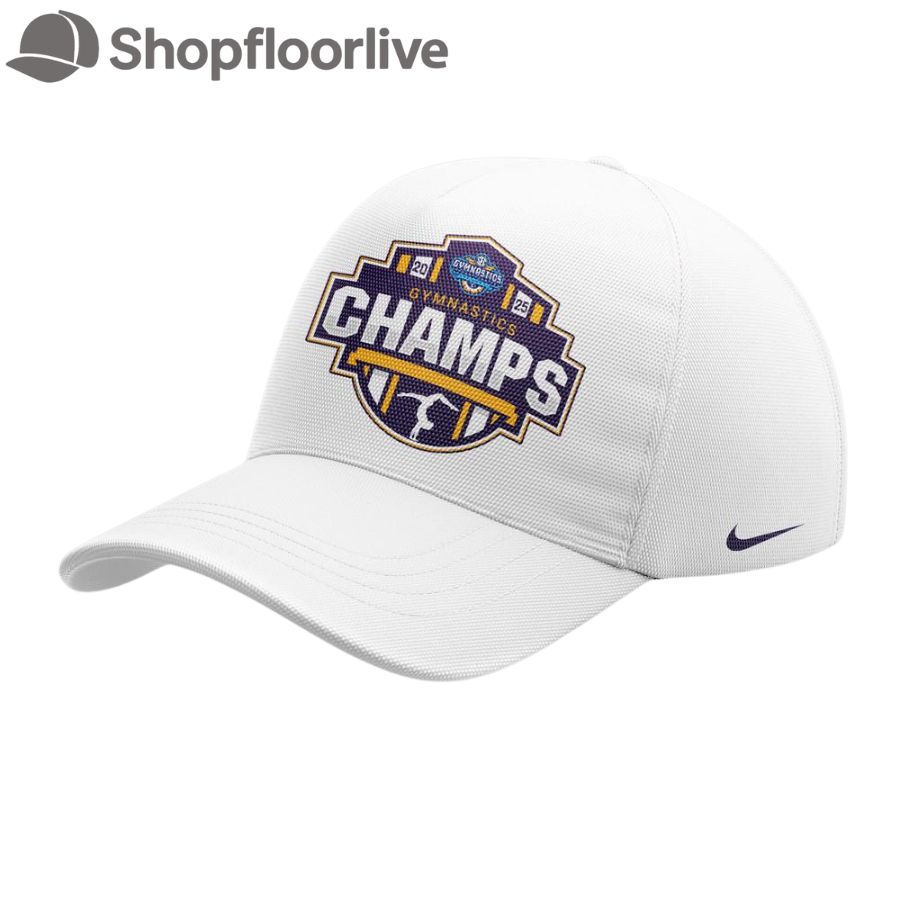 LSU Tigers 2025 SEC Womenâ€™s Gymnastics Champions White Cap