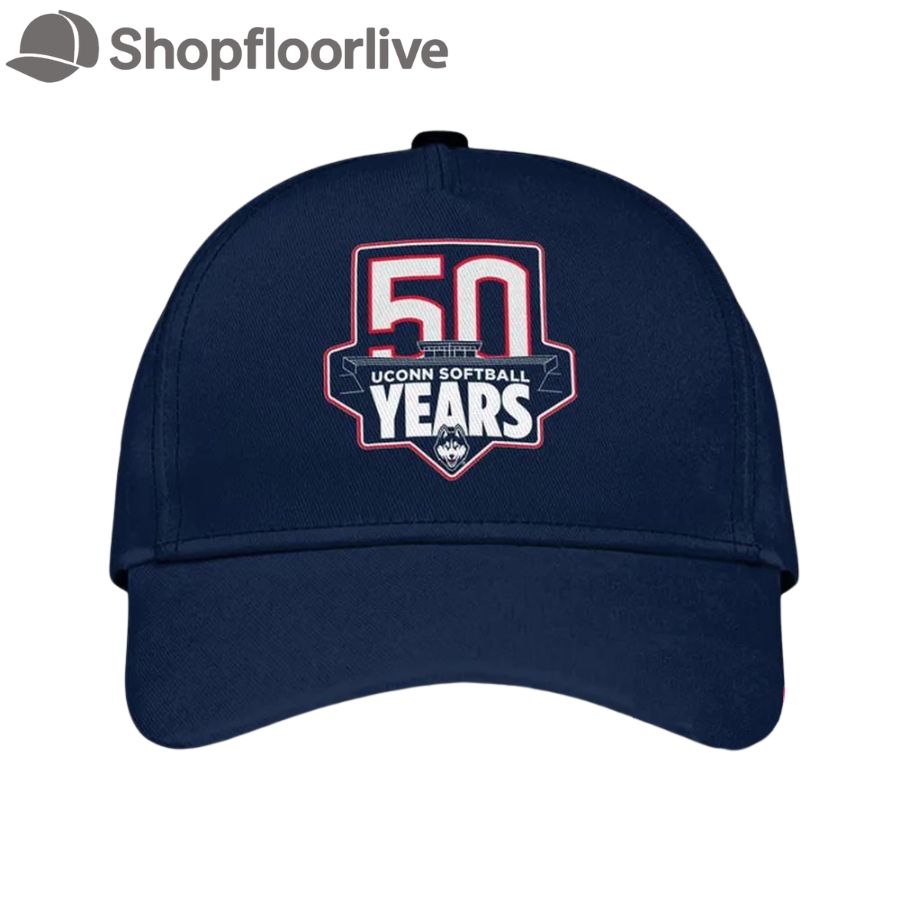 UConn Huskies Softball 50 Years 2025 Cap