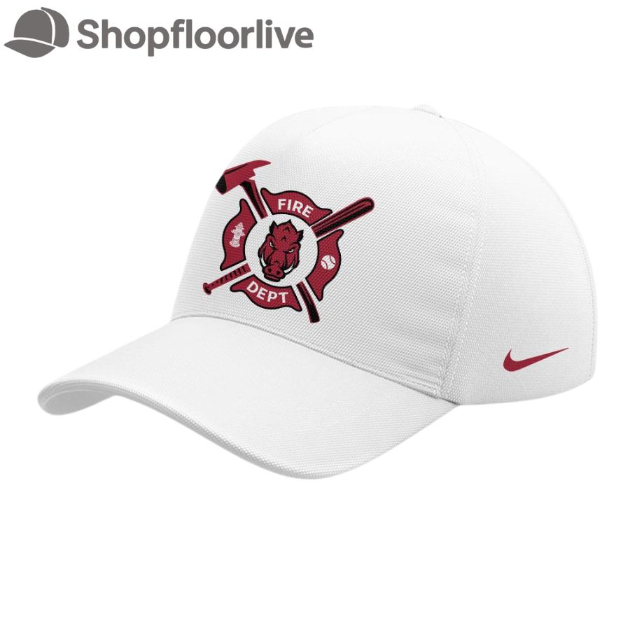Arkansas Razorback x Firefighter Appreciation Night White Classic Cap