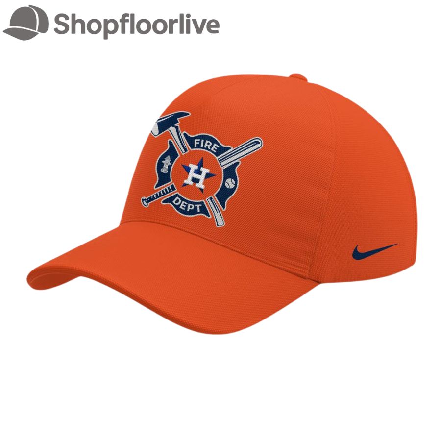 Houston Astros x Firefighter Appreciation Night 3D Print Orange Cap Hats