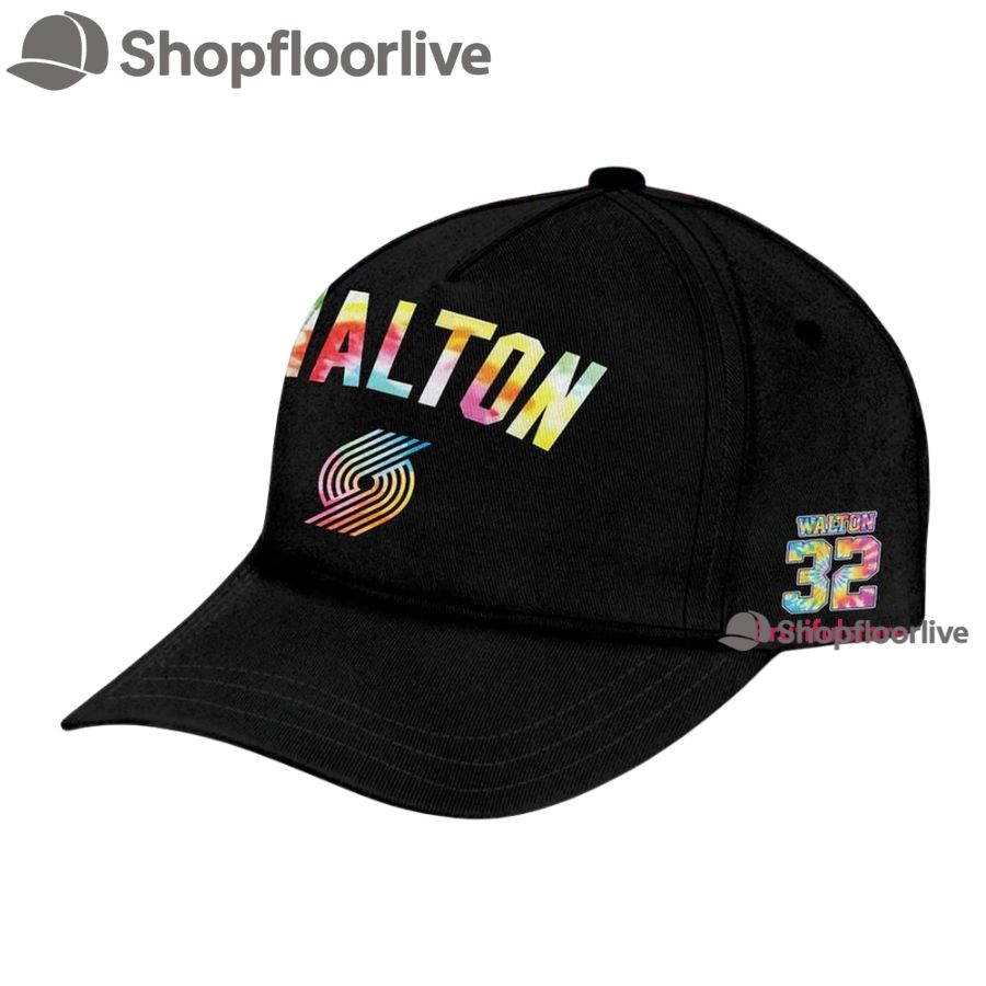 Portland Trail Blazers Bill Walton Tribute 2025 New Design Black Cap