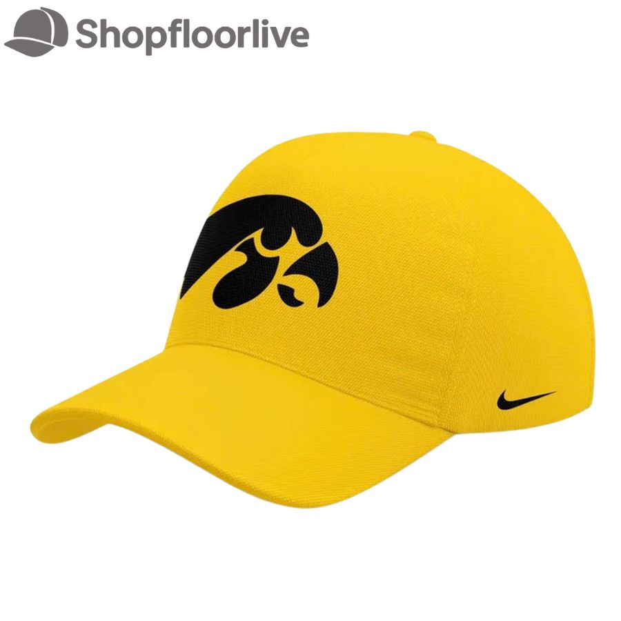 Iowa Hawkeyes 2025 Basketball Nothing Easy Yellow Cap Hats
