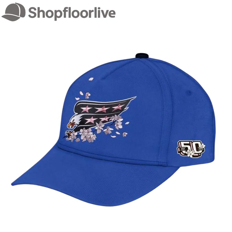 Washington Capitals NHL 2025 Cherry Blossom New Cap Hats