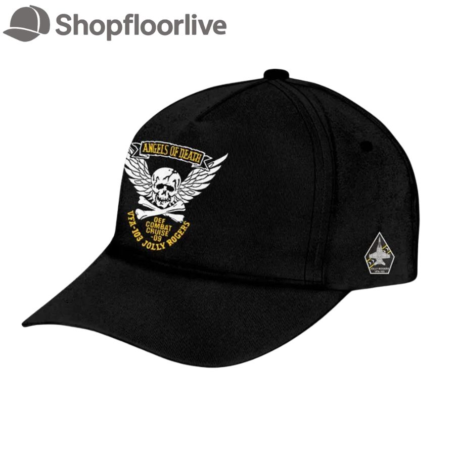 Angel Of Death Jolly Rogers Navy Midshipmen Black Cap