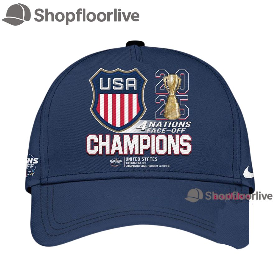 USA Hockey 2025 4 Nations Face-Off Champions New Cap Hats
