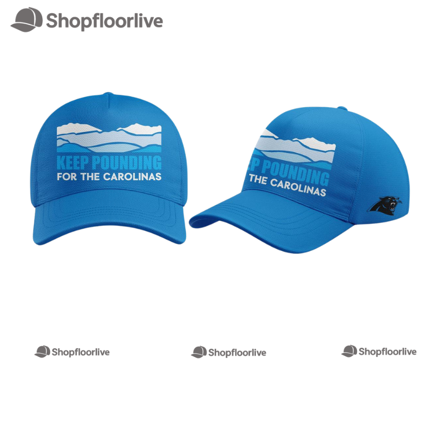 Carolina Panthers NFL 2024 Keep Pounding All Over Print Cap Hats