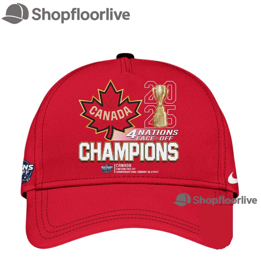 Canada Hockey 2025 4 Nations Face-Off Champions New Cap Hats