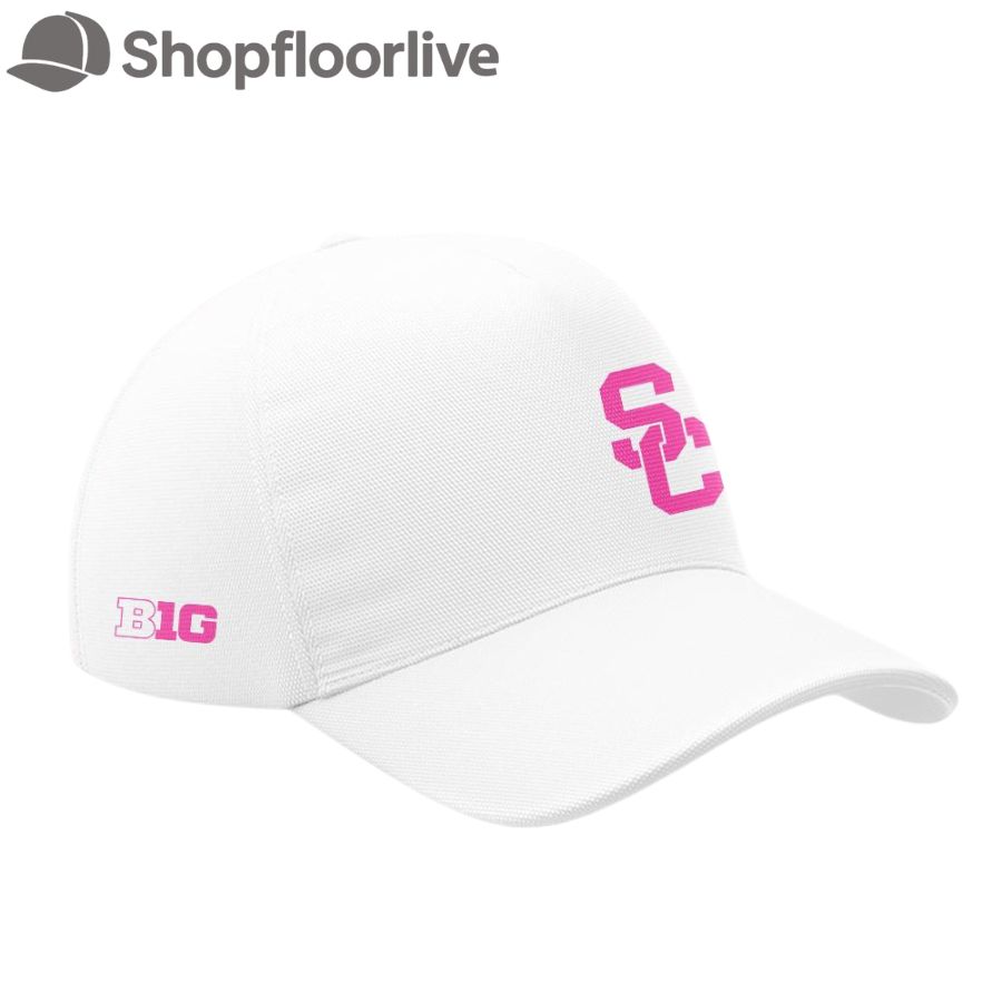 USC Trojans Womenâ€™s Basketball Beat Cancer Limited Edition White Cap Hats