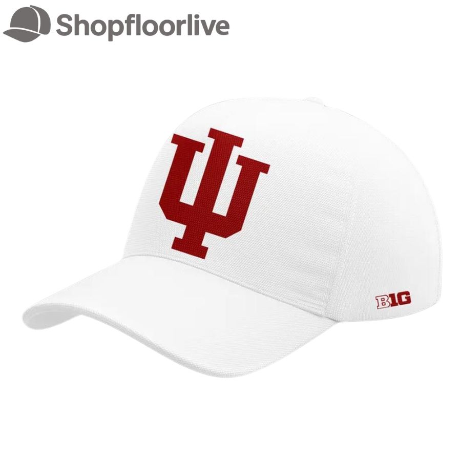 Indiana Hoosiers Menâ€™s Basketball Special Edition 2025 White Cap Hats Design