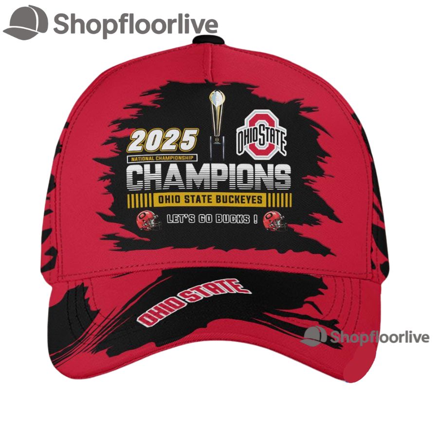 Ohio State Buckeyes 2025 National Champions Cap Hats