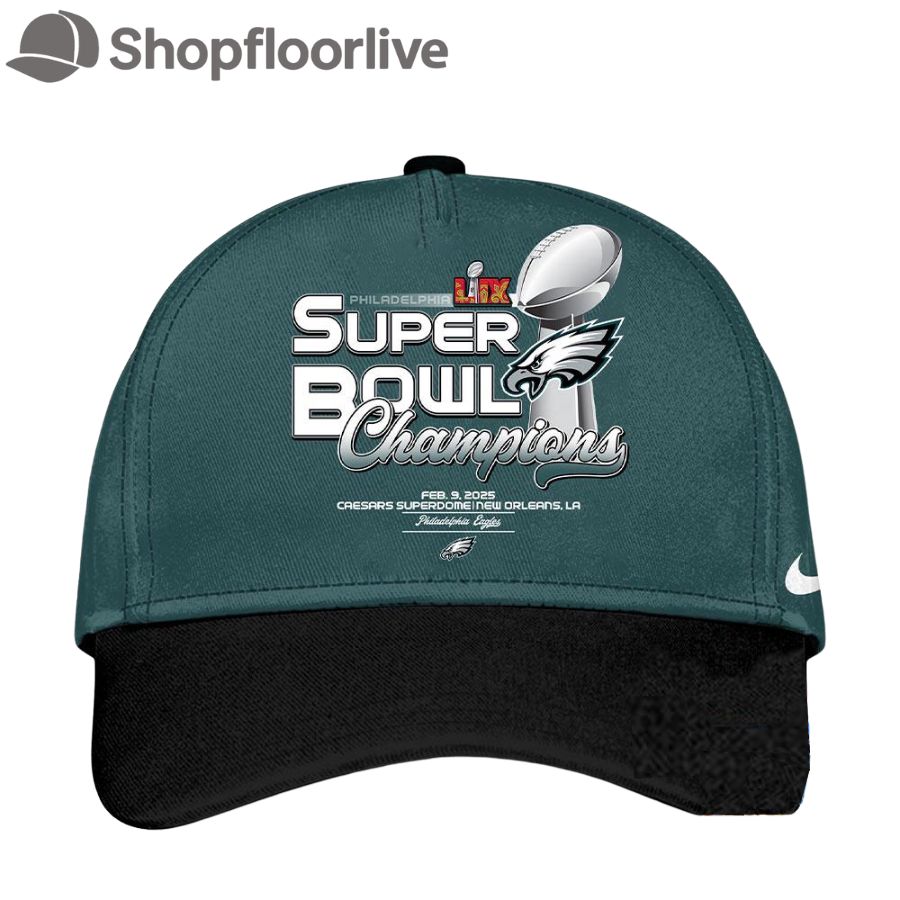 Philadelphia Eagles Super Bowl LIX Champions 2025 Limited New Design Cap Hats