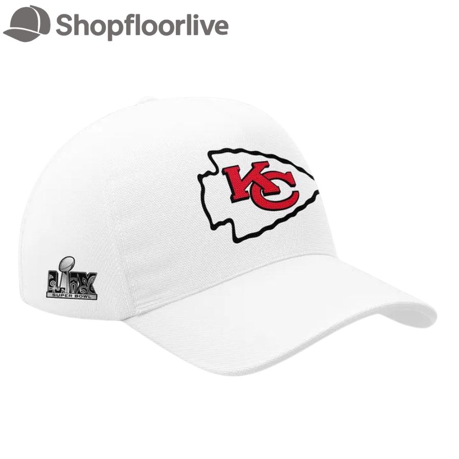 NFL Kansas City Chiefs Super Bowl LIX 2025 Champions New Design White Cap Hats