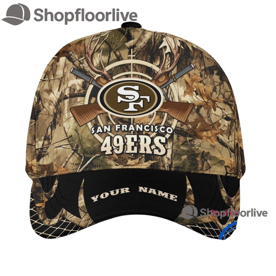 NFL San Francisco 49ers Camo Hunting Cap, Football Team Camo Hunting Hats