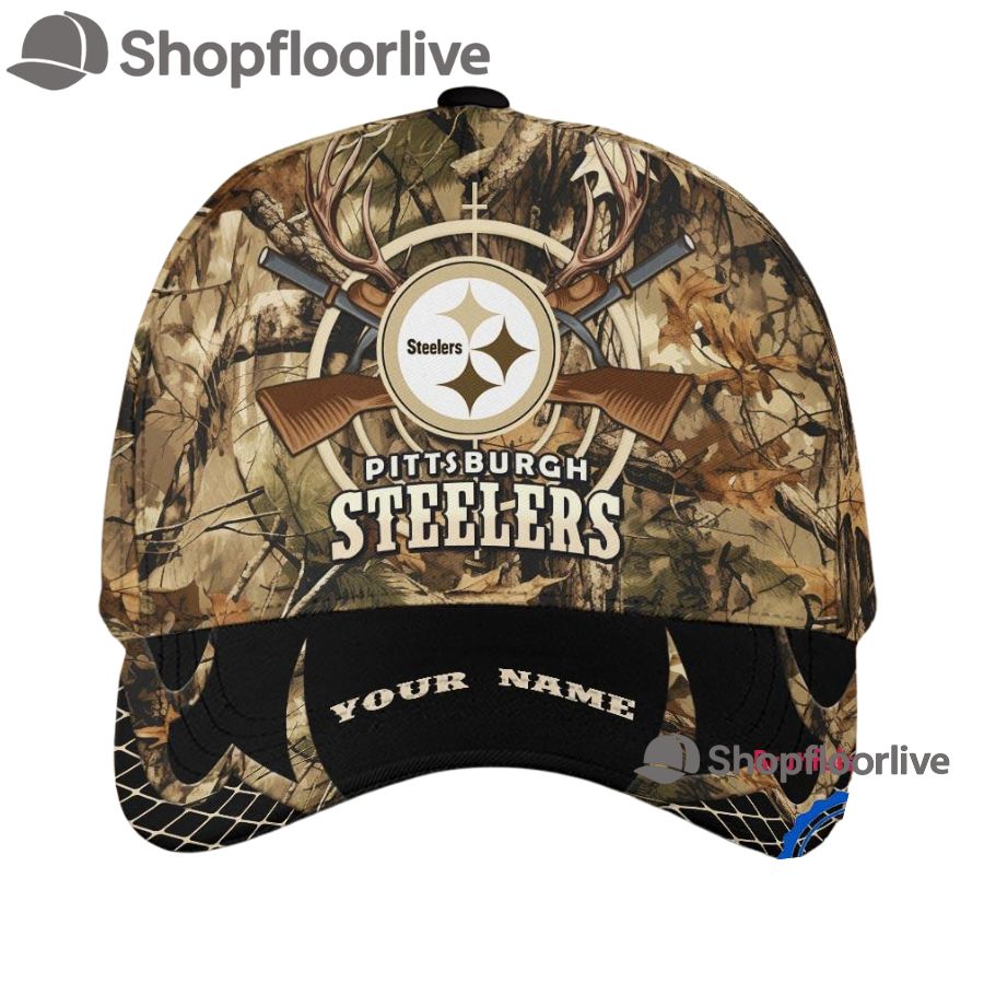 NFL Pittsburgh Steelers Camo Hunting Cap, Football Team Camo Hunting Hats