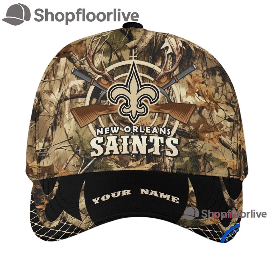 NFL New Orleans Saints Camo Hunting Cap, Football Team Camo Hunting Hats
