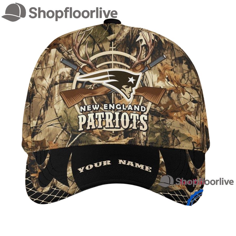 NFL New England Patriots Camo Hunting Cap, Football Team Camo Hunting Hats