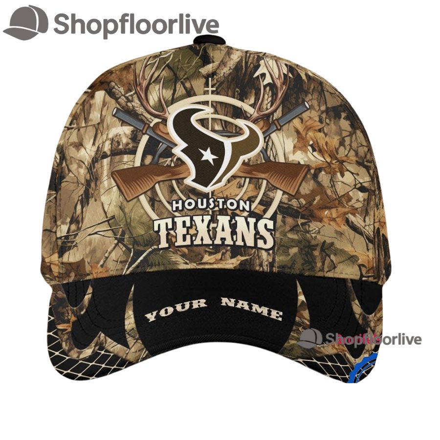 NFL Houston Texans Camo Hunting Cap, Football Team Camo Hunting Hats