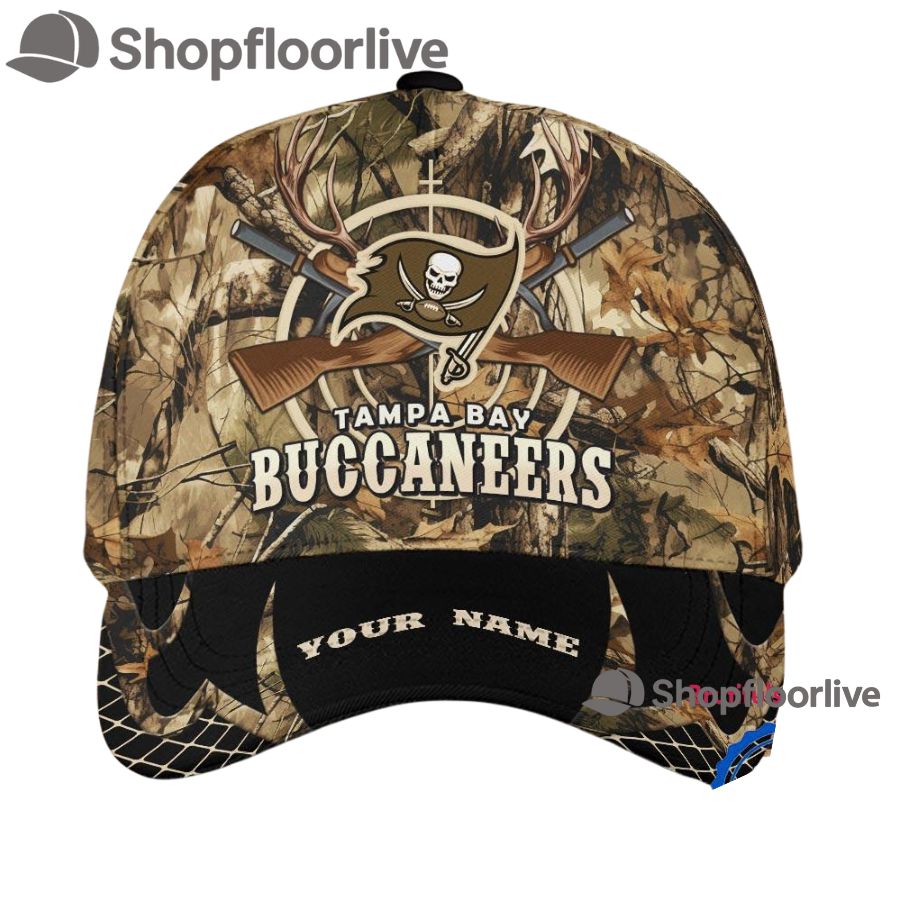 NFL Tampa Bay Buccaneers Camo Hunting Cap, Football Team Camo Hunting Hats