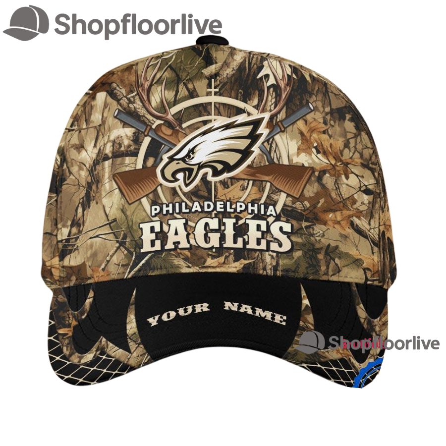 NFL Philadelphia Eagles Camo Hunting Cap, Football Team Camo Hunting Hats