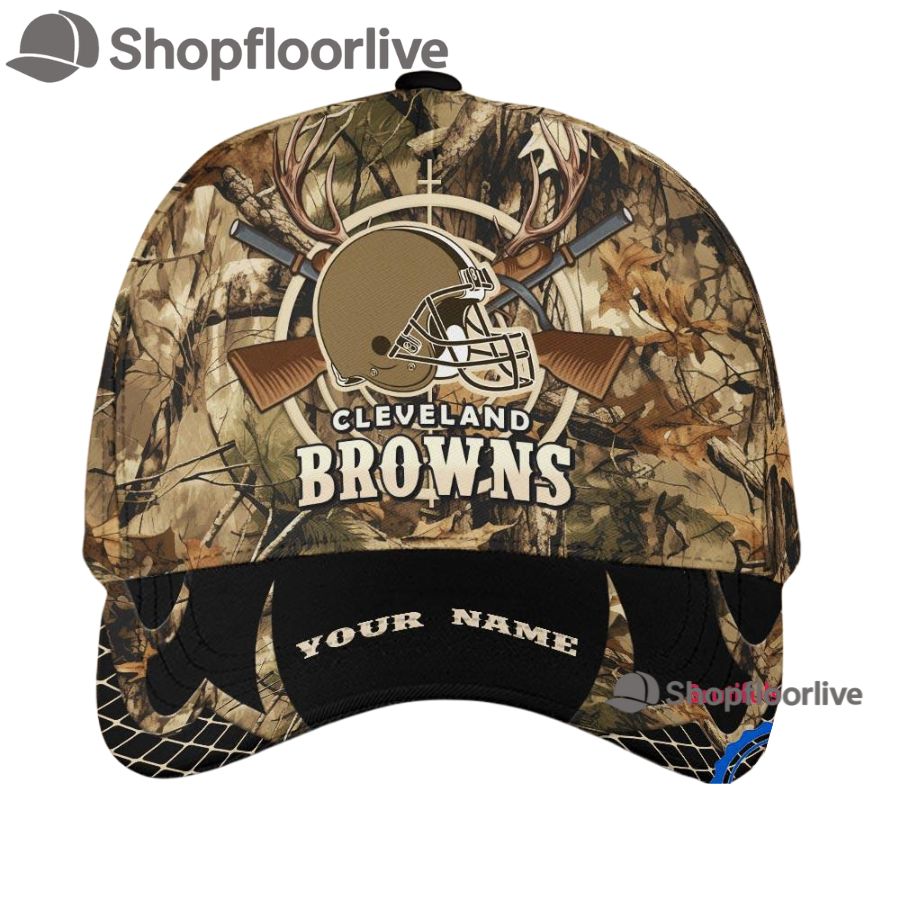NFL Cleveland Browns Camo Hunting Cap, Football Team Camo Hunting Hats