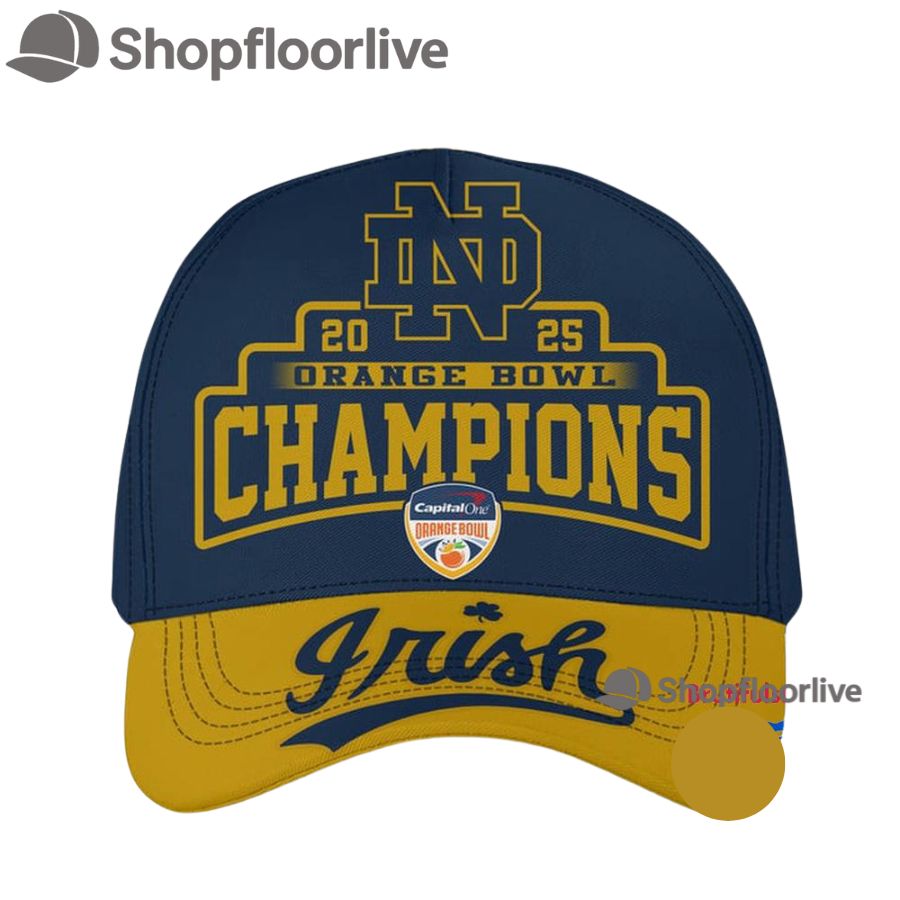 Notre Dame Fighting Irish 2025 Orange Bowl Champions Cap Hats