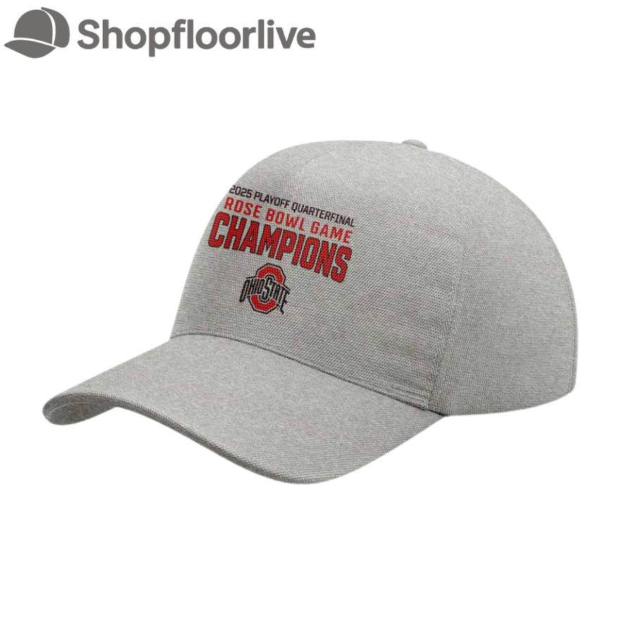 Ohio State Buckeyes Football Limited 2025 Rose Bowl Champions Grey Cap