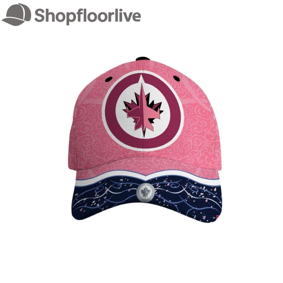 NHL Winnipeg Jets Hockey Fights Against Cancer Design Cap