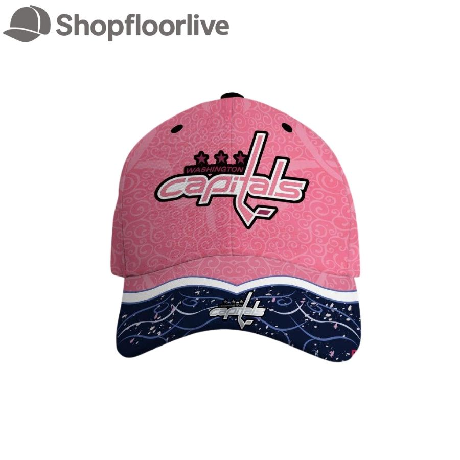 NHL Washington Capitals Hockey Fights Against Cancer Design Cap