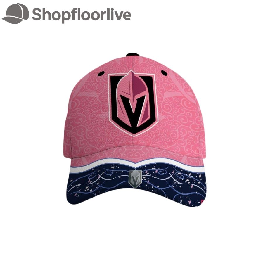 NHL Vegas Golden Knights Hockey Fights Against Cancer Design Cap