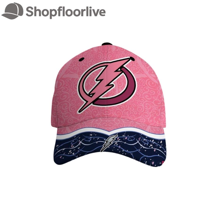NHL Tampa Bay Lightning Hockey Fights Against Cancer Design Cap