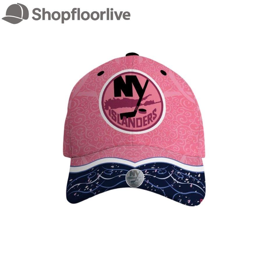 NHL New York Islanders Hockey Fights Against Cancer Design Cap