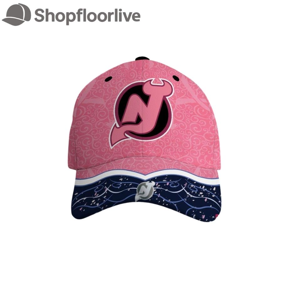 NHL New Jersey Devils Hockey Fights Against Cancer Design Cap