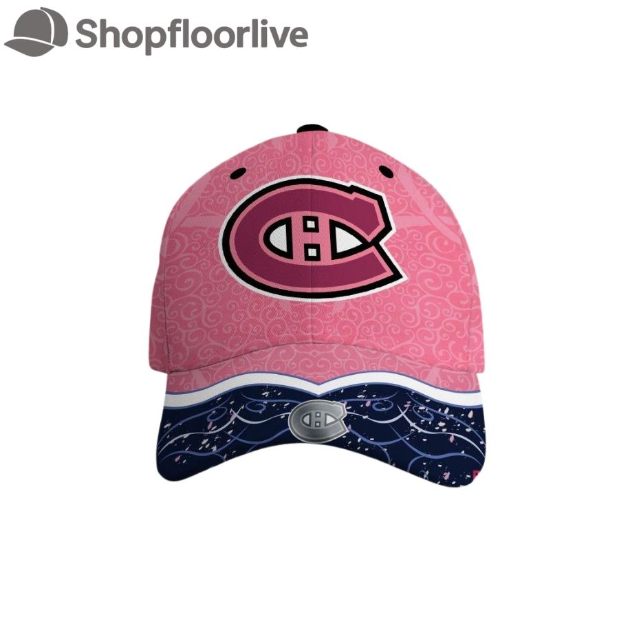 NHL Montreal Canadiens Hockey Fights Against Cancer Design Cap