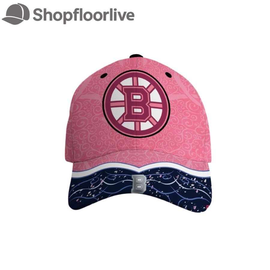 NHL Boston Bruins Hockey Fights Against Cancer Design Cap